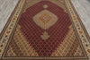 Load image into Gallery viewer, 6.8 x 10 Authentic Persian Mahi Tabriz Rug Wool and Silk 400 KPSI  Roby Burgundy#F-4450