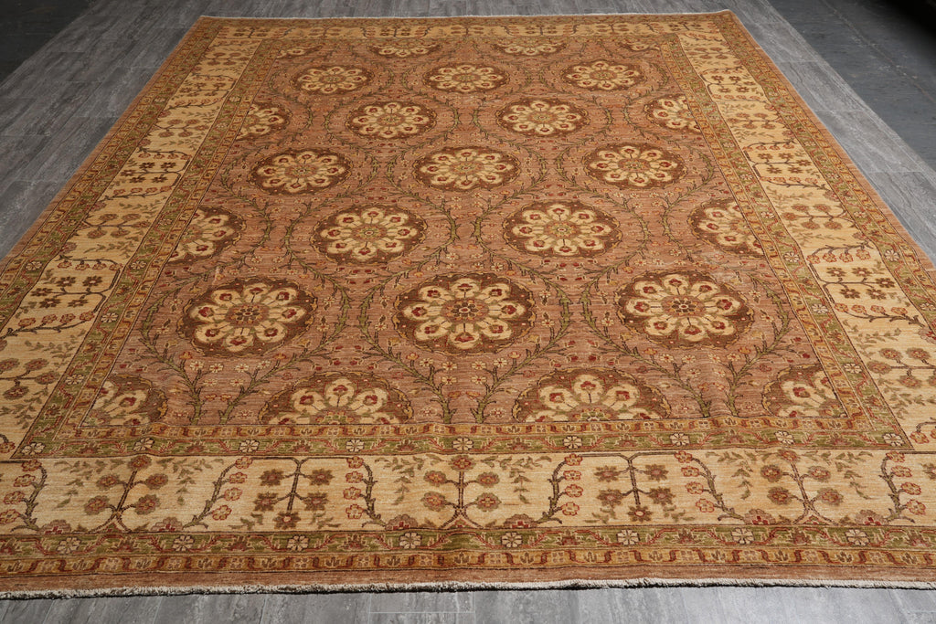 9.2 x 12.6 Great Ghazni Chobi Peshawar Rug Warm Colors #F-4144
