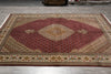 Load image into Gallery viewer, 6.8 x 10 Authentic Persian Mahi Tabriz Rug Wool and Silk 400 KPSI  Roby Burgundy#F-4450