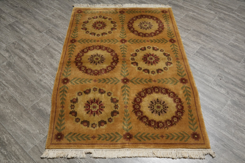 4 x 8.9 New Handmade Wool Nepali Rug French #F-3351