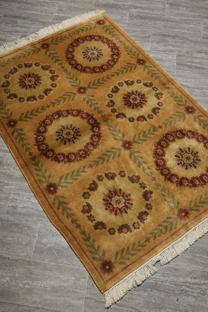4 x 8.9 New Handmade Wool Nepali Rug French #F-3351