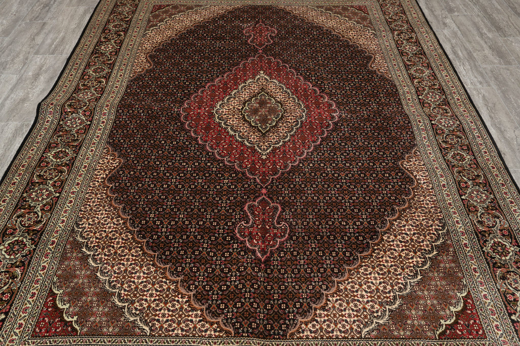 6.8 x 10 Genuine Persian Tabriz Mahi Rug High Quality Wool and Silk #PIX-3219