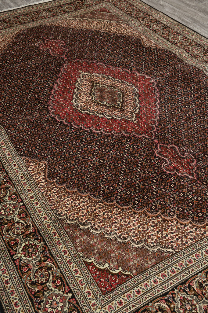 6.8 x 10 Genuine Persian Tabriz Mahi Rug High Quality Wool and Silk #PIX-3219