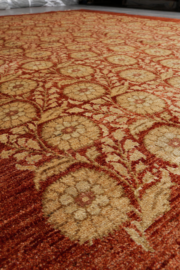 9 x 12.2 Beautiful Quality Handmade Rug  Natural Wool Vegie Dye Transtional Modern #F-4145