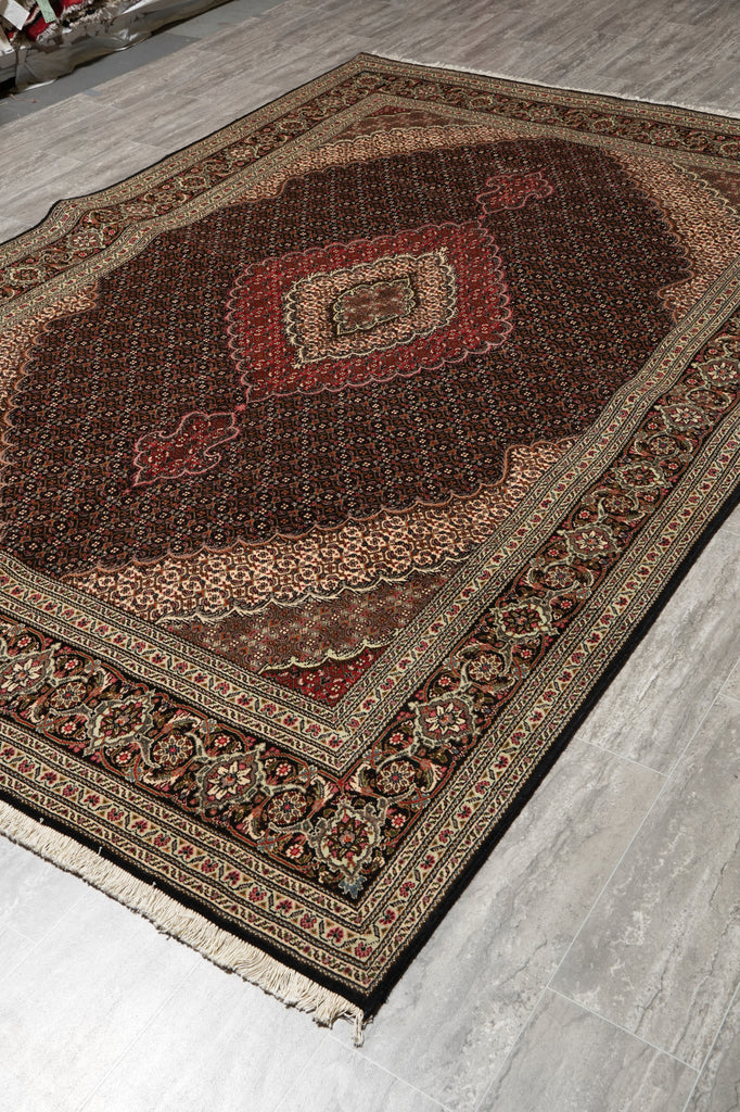 6.8 x 10 Genuine Persian Tabriz Mahi Rug High Quality Wool and Silk #PIX-3219