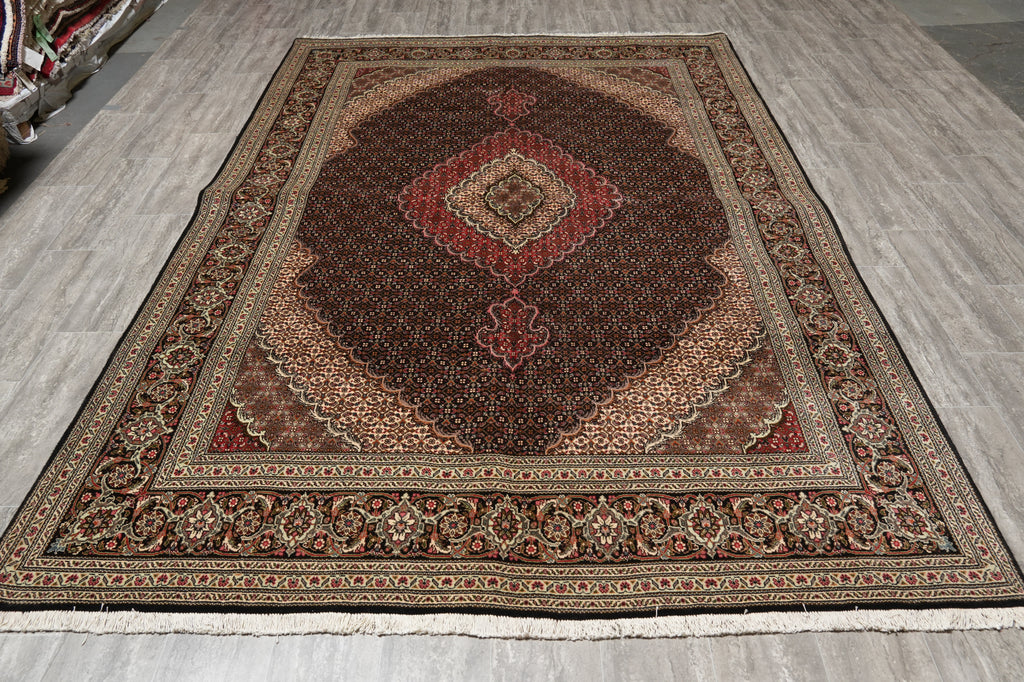 6.8 x 10 Genuine Persian Tabriz Mahi Rug High Quality Wool and Silk #PIX-3219