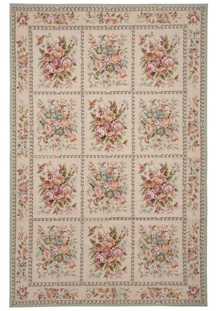 6 x 9 Needle Point Rug French Country Hand Art #010821