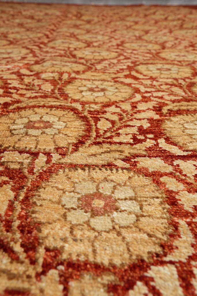 9 x 12.2 Beautiful Quality Handmade Rug  Natural Wool Vegie Dye Transtional Modern #F-4145