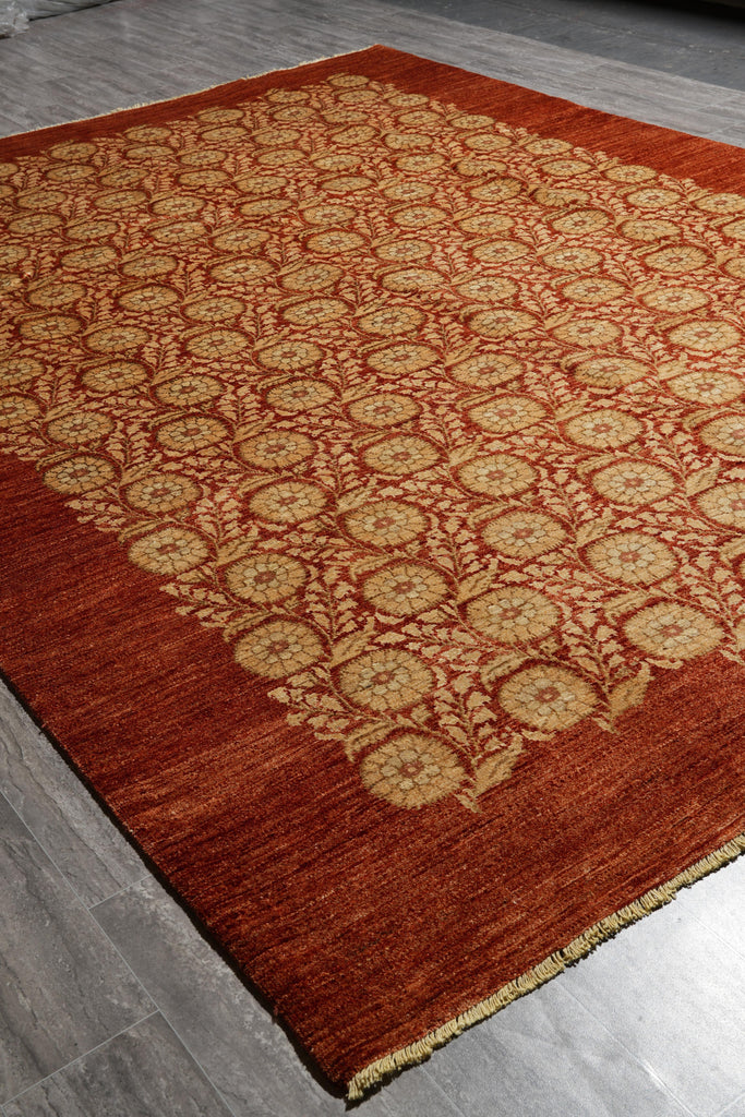 9 x 12.2 Beautiful Quality Handmade Rug  Natural Wool Vegie Dye Transtional Modern #F-4145