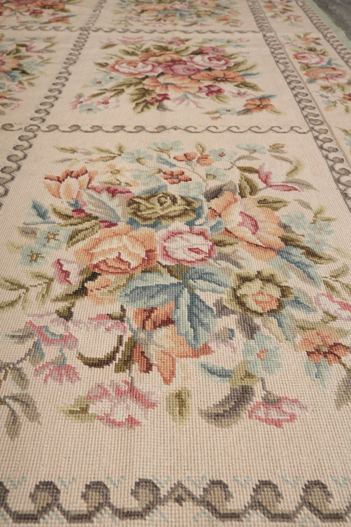 6 x 9 Needle Point Rug French Country Hand Art #010821