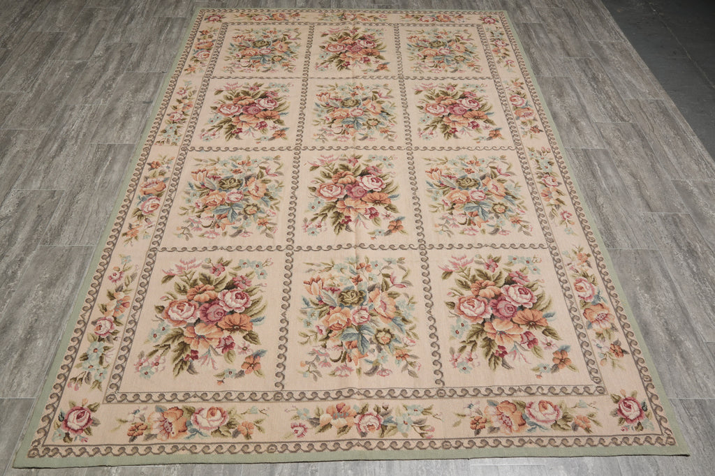 6 x 9 Needle Point Rug French Country Hand Art #010821