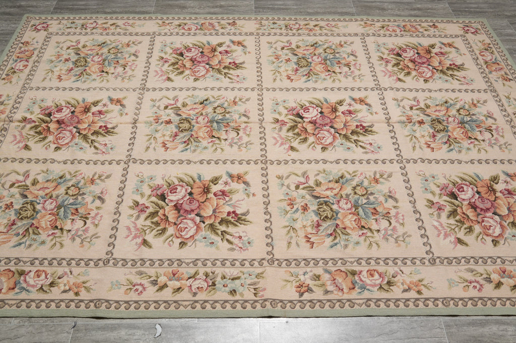 6 x 9 Needle Point Rug French Country Hand Art #010821