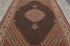 Load image into Gallery viewer, 6.9 x 10 Genuine Persian Tabriz Mahi Fine Handmade Iran Wool and Silk 400 Kpsi Black #PIX-14514