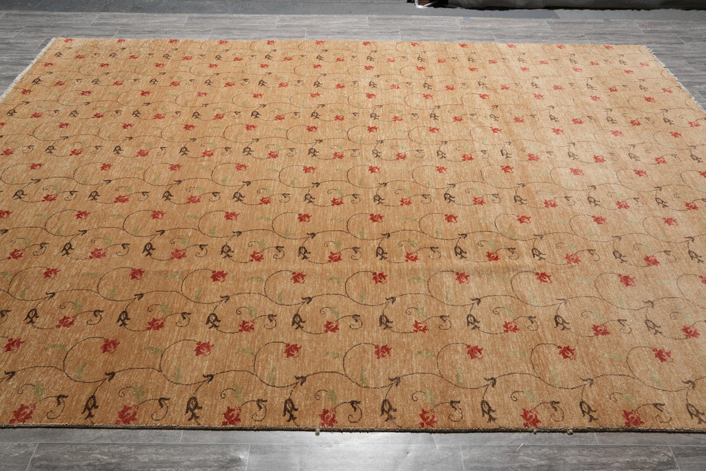 9 x 12 Handmade Contemporary Rug Transitional #F-4146