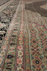 Load image into Gallery viewer, 8.10 x 11.10 Black Fine Quality Wool and Silk Tabriz Mahi Handmade Rug #F-4451