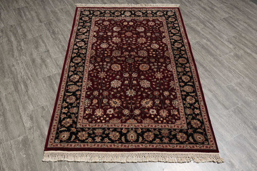 4 x 6 Quality Handmade Rug Wool and Silk #F-3352