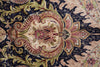 Load image into Gallery viewer, 9 x 12.5 Black Willim Morris Rug Handmade Jaipur #F-4148