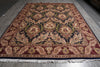 Load image into Gallery viewer, 9 x 12.5 Black Willim Morris Rug Handmade Jaipur #F-4148