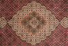 Load image into Gallery viewer, 6.8 x 9.8 Rich Ruby Red Wool and Silk Quality Handmade Tabriz Mahi Carpet #PIX-25767