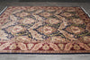 Load image into Gallery viewer, 9 x 12.5 Black Willim Morris Rug Handmade Jaipur #F-4148