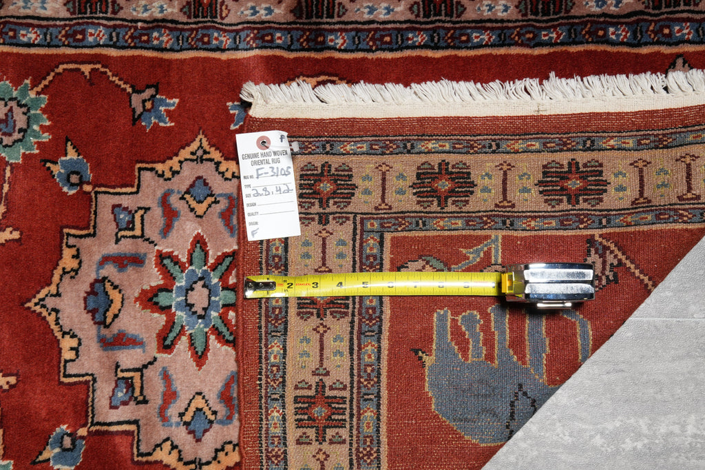 2.8 x 4 Village Handmade Rug Elephant Pattern #F-3105