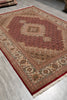 Load image into Gallery viewer, 6.8 x 9.8 Rich Ruby Red Wool and Silk Quality Handmade Tabriz Mahi Carpet #PIX-25767