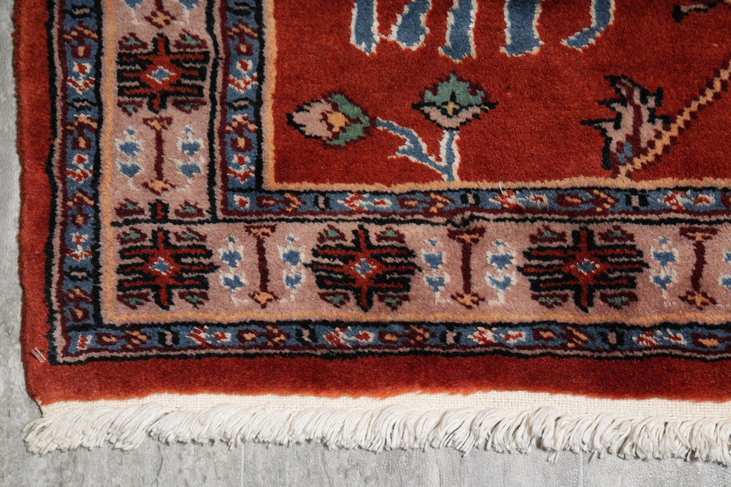 2.8 x 4 Village Handmade Rug Elephant Pattern #F-3105
