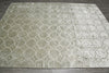 Load image into Gallery viewer, 8 x 10 Contemporary Handmade Rug One Color Light Green Bambo Silk Raised Carved Pile #F-3353