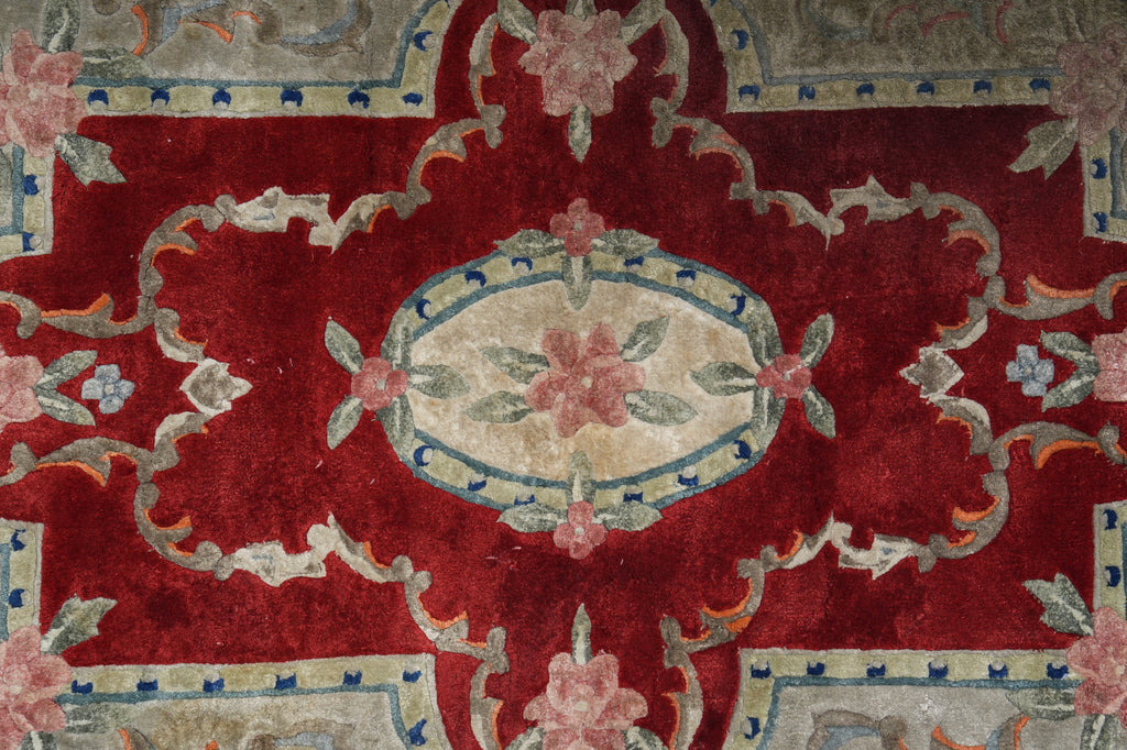 2 x 3 Aubusson Handmade Rug Bamboo Silk #F-3103