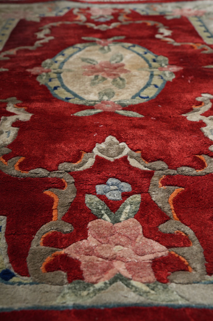 2 x 3 Aubusson Handmade Rug Bamboo Silk #F-3103