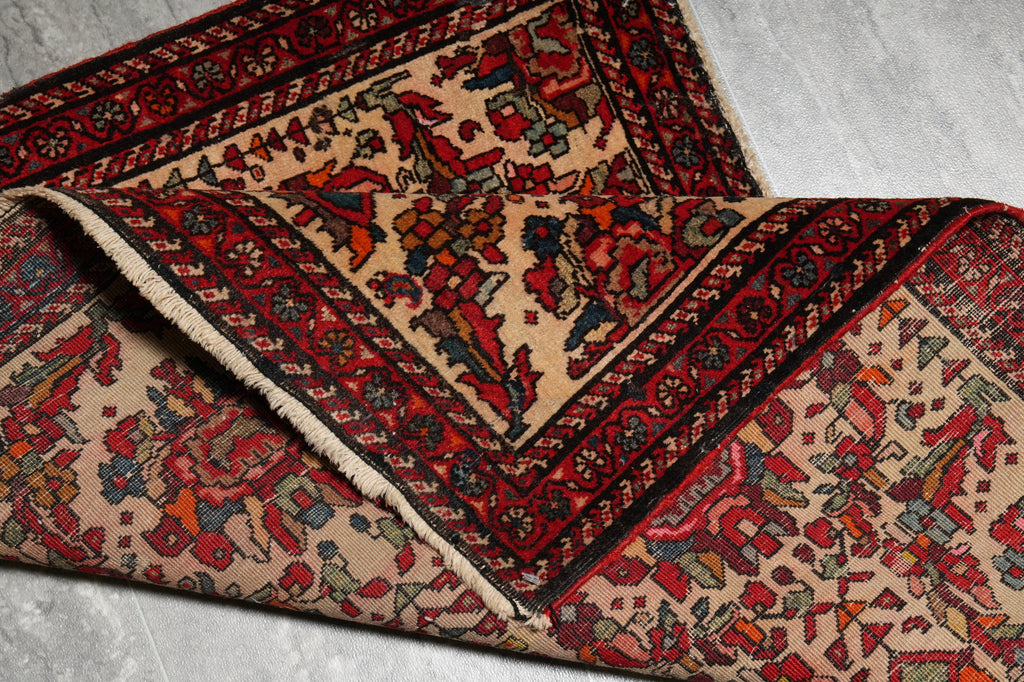 2 x 2.6 Persian Floral Bijar Small Rug  Dense Weave #F-3107