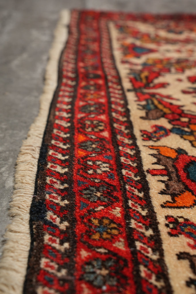 2 x 2.6 Persian Floral Bijar Small Rug  Dense Weave #F-3107