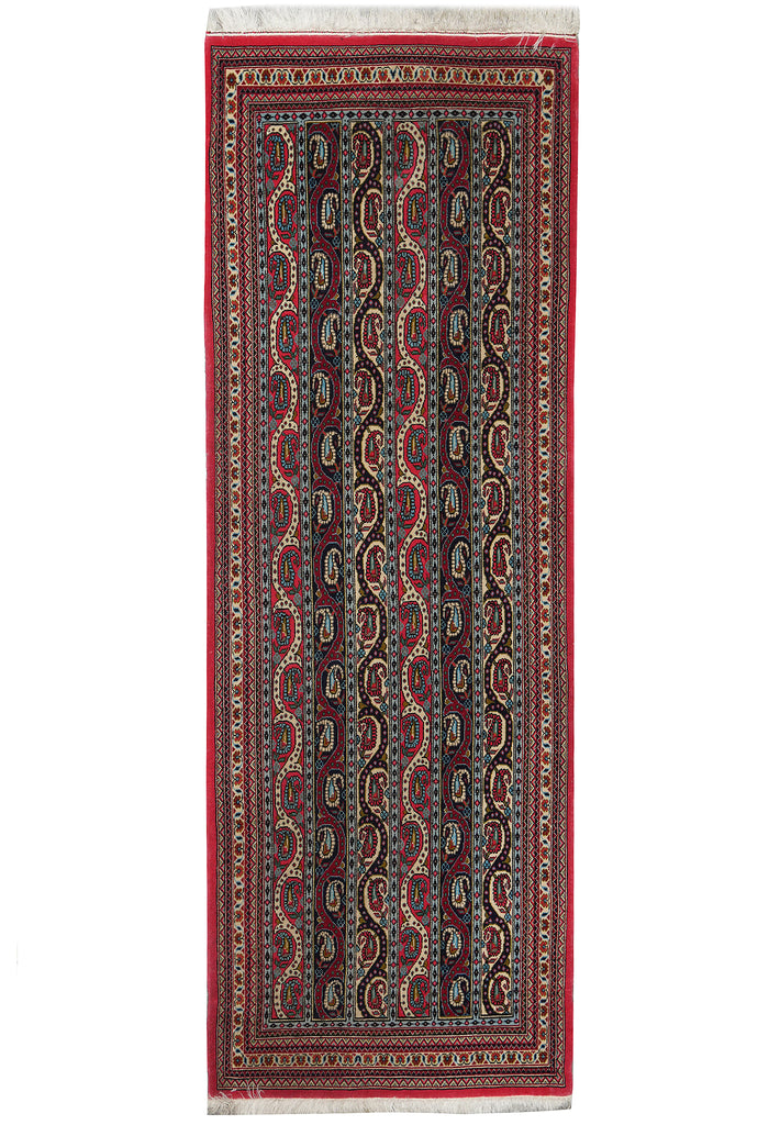 2 x 6 Fine weave Quality Authentic Persian Qom Kork Wool Runner #F-3104