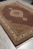 Load image into Gallery viewer, 6.6 x 9.10 High Quality Handmade Wool and Silk Tabriz Mahi Herati Rug Ruby Burgundy #PIX-28994