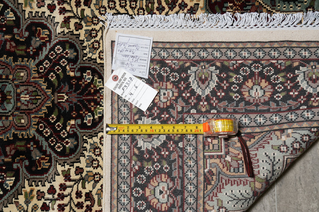 4 x 6 Bamboo Silk Kashmir Handmade Rug #F-3357