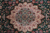 Load image into Gallery viewer, 9.4 x 13 Forest Green Fine Weave Handmade Rug Wool and Silk #F-4151