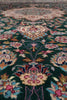 Load image into Gallery viewer, 9.4 x 13 Forest Green Fine Weave Handmade Rug Wool and Silk #F-4151