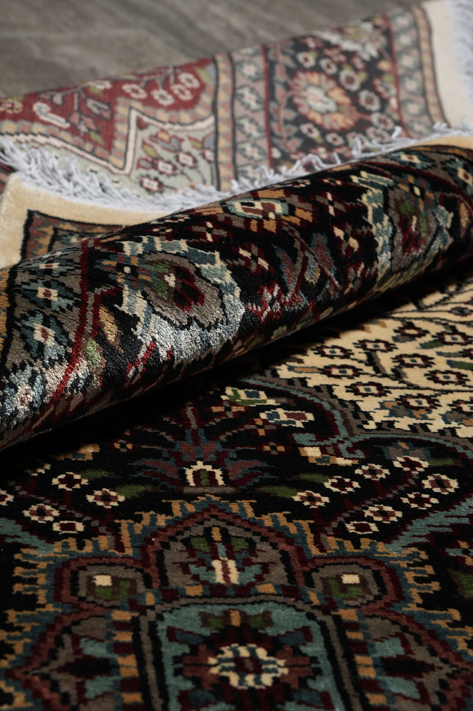 4 x 6 Bamboo Silk Kashmir Handmade Rug #F-3357