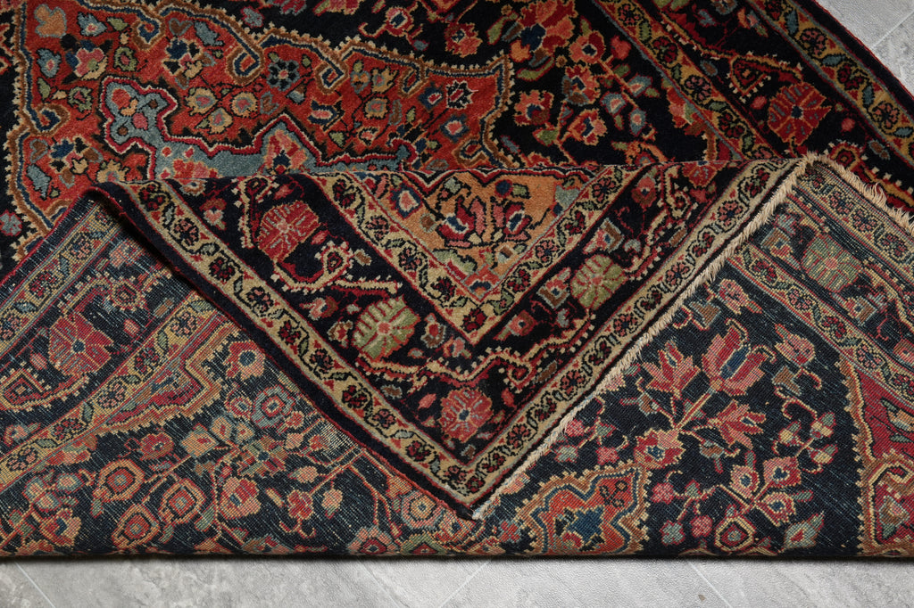 3.4 x 5 Authentic Antique Persian Sarok Feraghan Rug 1940's #F-3106