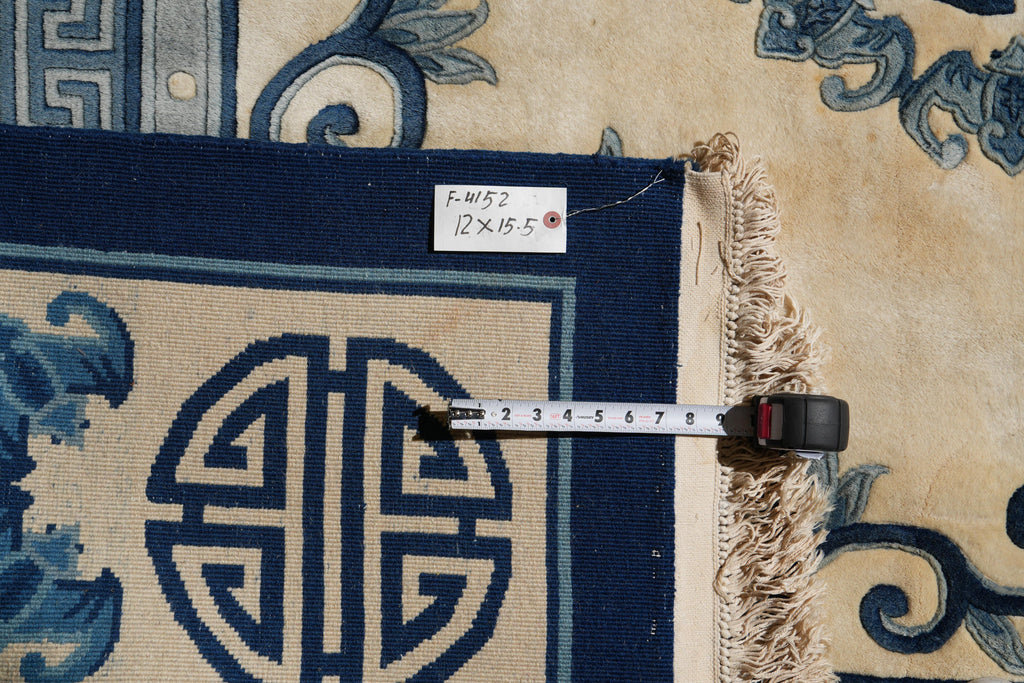 12.0 x 15.5 Bejing Carpet Handmade Chinese Rug Thick Dense Heavy #F-4152