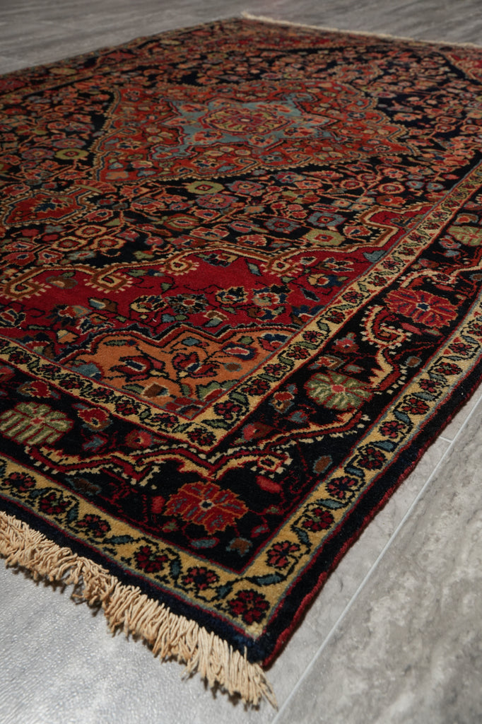 3.4 x 5 Authentic Antique Persian Sarok Feraghan Rug 1940's #F-3106