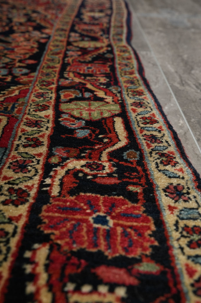 3.4 x 5 Authentic Antique Persian Sarok Feraghan Rug 1940's #F-3106