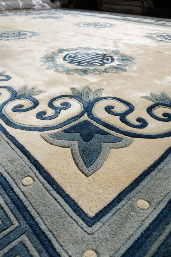 12.0 x 15.5 Bejing Carpet Handmade Chinese Rug Thick Dense Heavy #F-4152