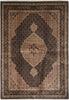 Load image into Gallery viewer, 5.5 x 8 Black Tabriz Mahi Wool and Silk Handmade Rug #F-4454