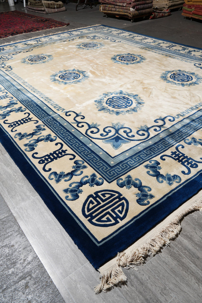 12.0 x 15.5 Bejing Carpet Handmade Chinese Rug Thick Dense Heavy #F-4152