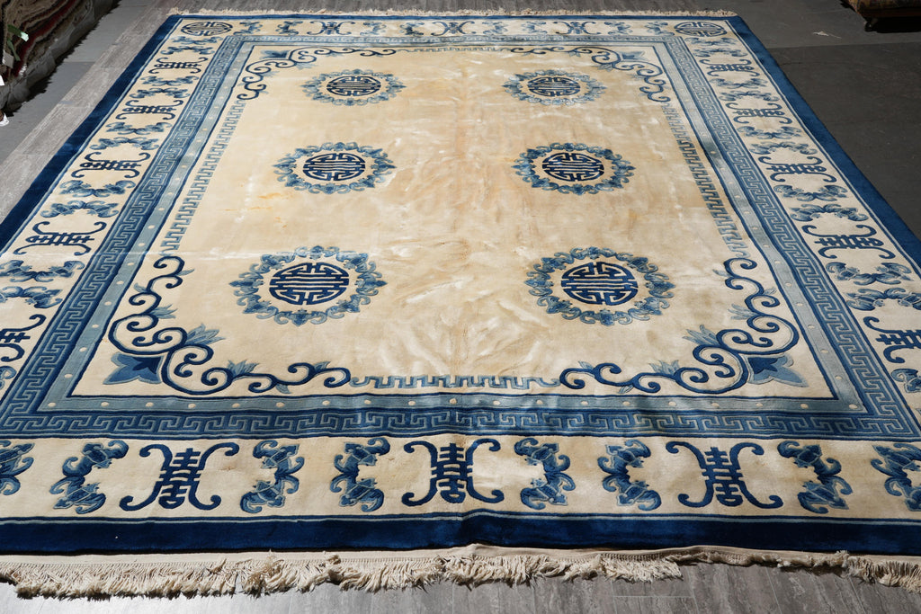 12.0 x 15.5 Bejing Carpet Handmade Chinese Rug Thick Dense Heavy #F-4152