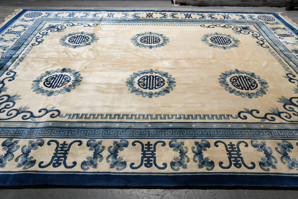 12.0 x 15.5 Bejing Carpet Handmade Chinese Rug Thick Dense Heavy #F-4152