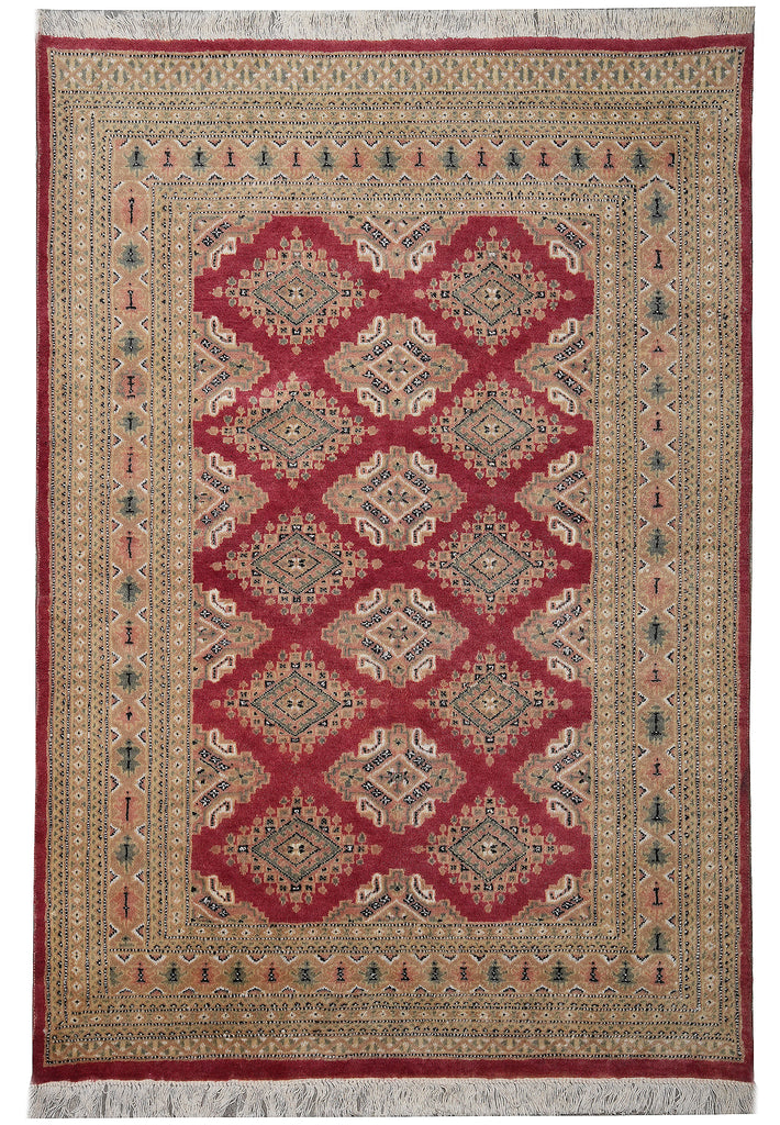 4 x 6 Hand-Knotted Jaldar Bokhara Rug #F-3111