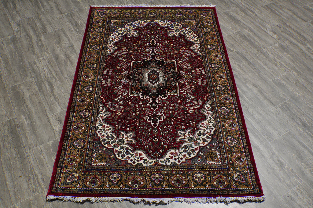 4 x 6 Kashmar Silk Handmade Soft Rug #F-3358