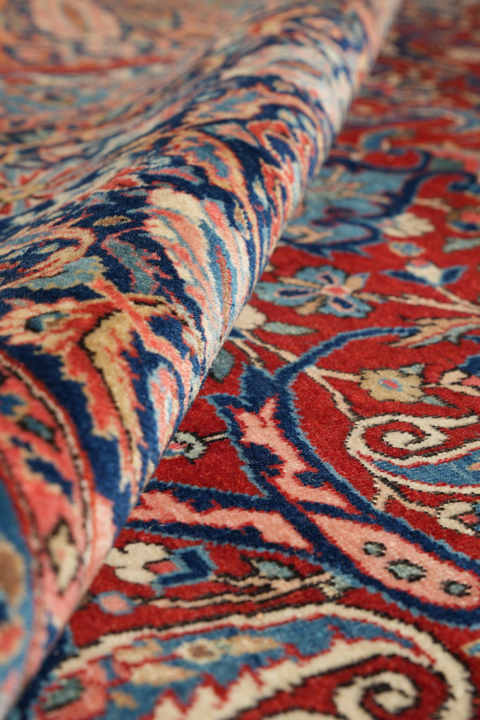 8.11 x 12.1 Antique Persian Kashan Rug 1940's #F-4154